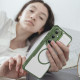 For Samsung Galaxy S24+ 5G Carbon Fiber Texture MagSafe Translucent Phone Case(Green)