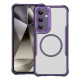 For Samsung Galaxy S24+ 5G Carbon Fiber Texture MagSafe Translucent Phone Case(Purple)