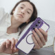 For Samsung Galaxy S24+ 5G Carbon Fiber Texture MagSafe Translucent Phone Case(Purple)