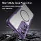 For Samsung Galaxy S24+ 5G Carbon Fiber Texture MagSafe Translucent Phone Case(Purple)