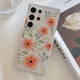 For Samsung Galaxy S24+ 5G Dual-side Laminating IMD PC Hybrid TPU Phone Case(Orange Flowers)