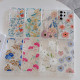 For Samsung Galaxy S24+ 5G Dual-side Laminating IMD PC Hybrid TPU Phone Case(Orange Flowers)