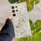 For Samsung Galaxy S24+ 5G Dual-side Laminating IMD PC Hybrid TPU Phone Case(White Daisy)