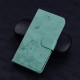 For Samsung Galaxy S24+ 5G Cute Cat Embossed Leather Phone Case(Green)