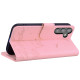 For Samsung Galaxy S24+ 5G Cute Cat Embossed Leather Phone Case(Pink)