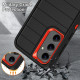 For Samsung Galaxy S24+ 5G Defender Gen2 Rugged PC + Silicone Phone Case with Holder(Black+Orange)