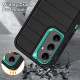 For Samsung Galaxy S24+ 5G Defender Gen2 Rugged PC + Silicone Phone Case with Holder(Black+Cyan)