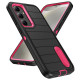 For Samsung Galaxy S24+ 5G Defender Gen2 Rugged PC + Silicone Phone Case with Holder(Black+Pink)