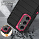 For Samsung Galaxy S24+ 5G Defender Gen2 Rugged PC + Silicone Phone Case with Holder(Black+Pink)