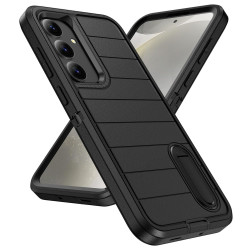 For Samsung Galaxy S24+ 5G Defender Gen2 Rugged PC + Silicone Phone Case with Holder(Black)