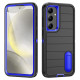 For Samsung Galaxy S24+ 5G Defender Gen2 Rugged PC + Silicone Phone Case with Holder(Black+Dark Blue)