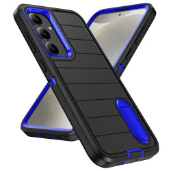 For Samsung Galaxy S24+ 5G Defender Gen2 Rugged PC + Silicone Phone Case with Holder(Black+Dark Blue)