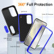 For Samsung Galaxy S24+ 5G Defender Gen2 Rugged PC + Silicone Phone Case with Holder(Black+Dark Blue)