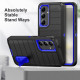 For Samsung Galaxy S24+ 5G Defender Gen2 Rugged PC + Silicone Phone Case with Holder(Black+Dark Blue)