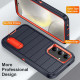 For Samsung Galaxy S24+ 5G Defender Gen2 Rugged PC + Silicone Phone Case with Holder(Dark Blue+Orange)