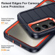 For Samsung Galaxy S24+ 5G Defender Gen2 Rugged PC + Silicone Phone Case with Holder(Dark Blue+Orange)