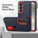For Samsung Galaxy S24+ 5G Defender Gen2 Rugged PC + Silicone Phone Case with Holder(Dark Blue+Orange)