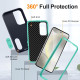 For Samsung Galaxy S24+ 5G Defender Gen2 Rugged PC + Silicone Phone Case with Holder(Dark Blue+Cyan)