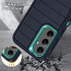 For Samsung Galaxy S24+ 5G Defender Gen2 Rugged PC + Silicone Phone Case with Holder(Dark Blue+Cyan)