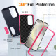 For Samsung Galaxy S24+ 5G Defender Gen2 Rugged PC + Silicone Phone Case with Holder(Dark Blue+Pink)