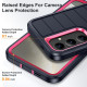 For Samsung Galaxy S24+ 5G Defender Gen2 Rugged PC + Silicone Phone Case with Holder(Dark Blue+Pink)