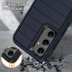 For Samsung Galaxy S24+ 5G Defender Gen2 Rugged PC + Silicone Phone Case with Holder(Dark Blue+Black)