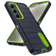 For Samsung Galaxy S24+ 5G Defender Gen2 Rugged PC + Silicone Phone Case with Holder(Dark Blue+Green)