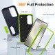 For Samsung Galaxy S24+ 5G Defender Gen2 Rugged PC + Silicone Phone Case with Holder(Dark Blue+Green)