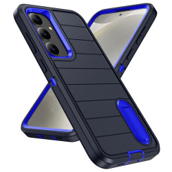 For Samsung Galaxy S24+ 5G Defender Gen2 Rugged PC + Silicone Phone Case with Holder(Dark Blue)
