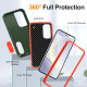 For Samsung Galaxy S24+ 5G Defender Gen2 Rugged PC + Silicone Phone Case with Holder(Dark Green+Orange)