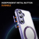 For Samsung Galaxy S24+ 5G Airbag Magsafe PC Hybrid TPU Phone Case(Clear Purple)