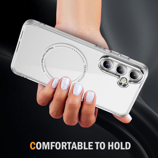 For Samsung Galaxy S24+ 5G Airbag Magsafe PC Hybrid TPU Phone Case(Transparent)