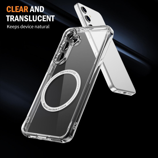 For Samsung Galaxy S24+ 5G Airbag Magsafe PC Hybrid TPU Phone Case(Transparent)
