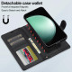 For Samsung Galaxy S24+ 5G LC.IMEEKE L2 Series Detachable Magsafe PU Phone Case with Lanyard(Black)