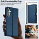 For Samsung Galaxy S24+ 5G LC.IMEEKE L2 Series Detachable Magsafe PU Phone Case with Lanyard(Blue)