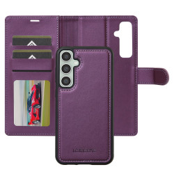 For Samsung Galaxy S24+ 5G LC.IMEEKE L2 Series Detachable Magsafe PU Phone Case with Lanyard(Purple)