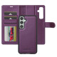 For Samsung Galaxy S24+ 5G LC.IMEEKE L2 Series Detachable Magsafe PU Phone Case with Lanyard(Purple)