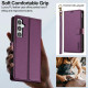 For Samsung Galaxy S24+ 5G LC.IMEEKE L2 Series Detachable Magsafe PU Phone Case with Lanyard(Purple)