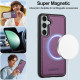 For Samsung Galaxy S24+ 5G LC.IMEEKE L2 Series Detachable Magsafe PU Phone Case with Lanyard(Purple)