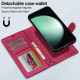 For Samsung Galaxy S24+ 5G LC.IMEEKE L2 Series Detachable Magsafe PU Phone Case with Lanyard(Red)