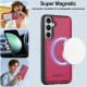 For Samsung Galaxy S24+ 5G LC.IMEEKE L2 Series Detachable Magsafe PU Phone Case with Lanyard(Red)