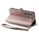 For Samsung Galaxy S24+ 5G Wallet Multi-card Slot Leather Phone Case with Lanyard(Rose Gold)
