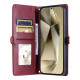 For Samsung Galaxy S24+ 5G Wallet Multi-card Slot Leather Phone Case with Lanyard(Wine Red)