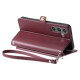 For Samsung Galaxy S24+ 5G Wallet Multi-card Slot Leather Phone Case with Lanyard(Wine Red)