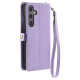 For Samsung Galaxy S24+ 5G Wallet Multi-card Slot Leather Phone Case with Lanyard(Purple)