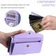 For Samsung Galaxy S24+ 5G Wallet Multi-card Slot Leather Phone Case with Lanyard(Purple)
