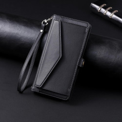 For Samsung Galaxy S24+ 5G Wallet Multi-card Slot Leather Phone Case with Lanyard(Black)