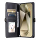 For Samsung Galaxy S24+ 5G Wallet Multi-card Slot Leather Phone Case with Lanyard(Black)
