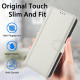 For Samsung Galaxy S24+ 5G Skin Feel Pure Color Card Slots Leather Phone Case with Dual Lanyard(White)