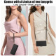 For Samsung Galaxy S24+ 5G Skin Feel Pure Color Card Slots Leather Phone Case with Dual Lanyard(Black)